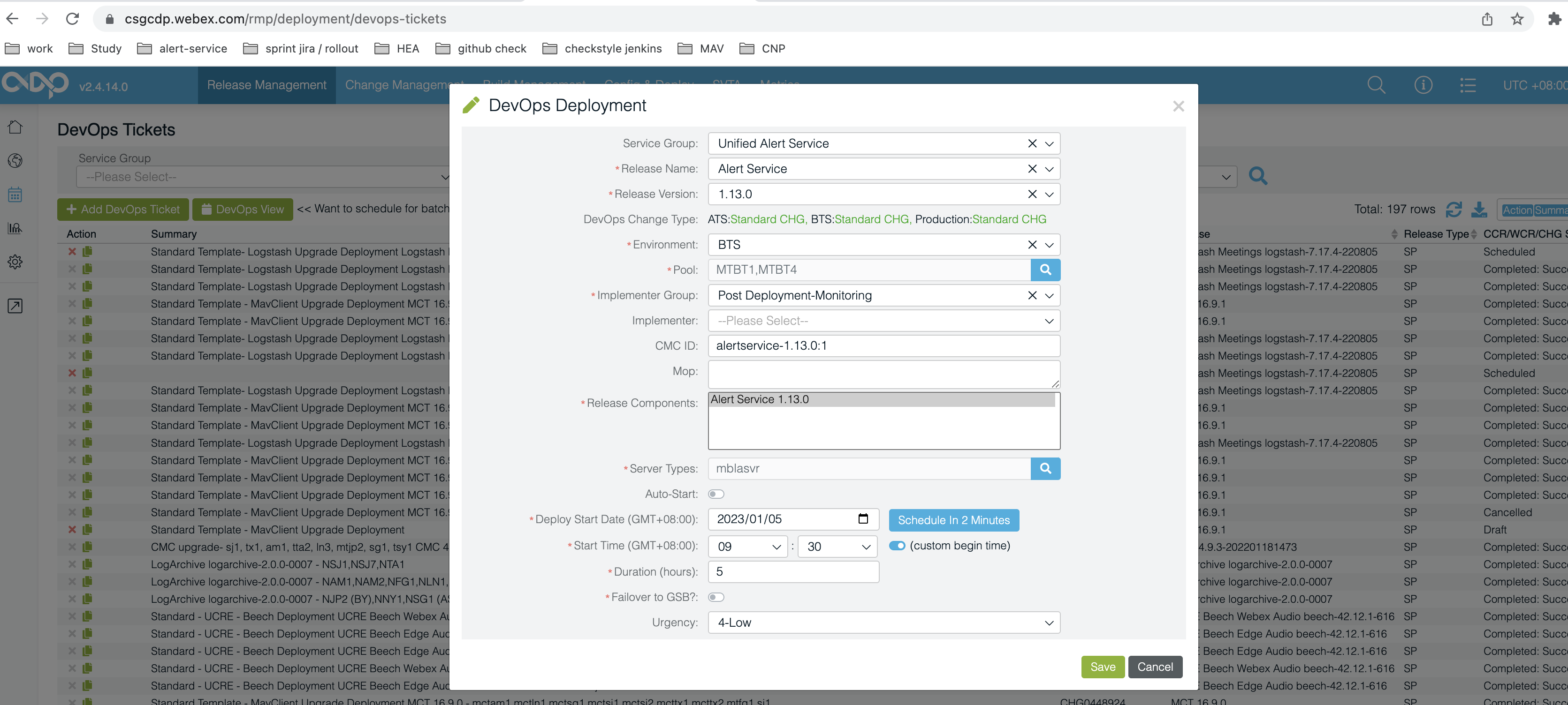 add devops ticket