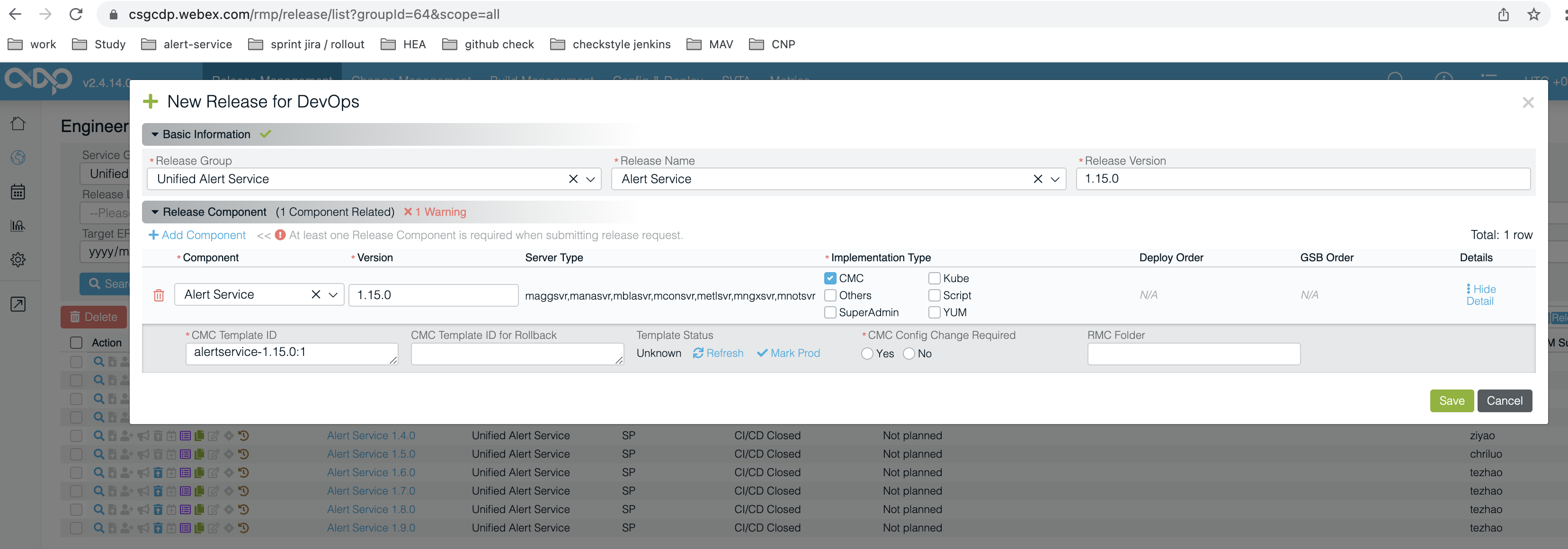 new release for devops